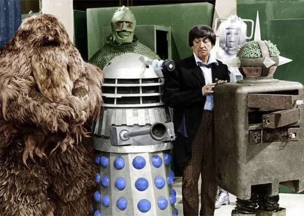 doctor_who_patrick_troughton_with_1960s_monsters_including_a_dalek_a_cyberman_and_a_yeti_(in_colour)